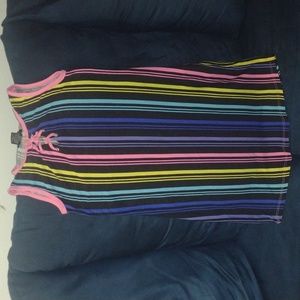 Girls Sleeveless Rainbow Dress, Size 10/12